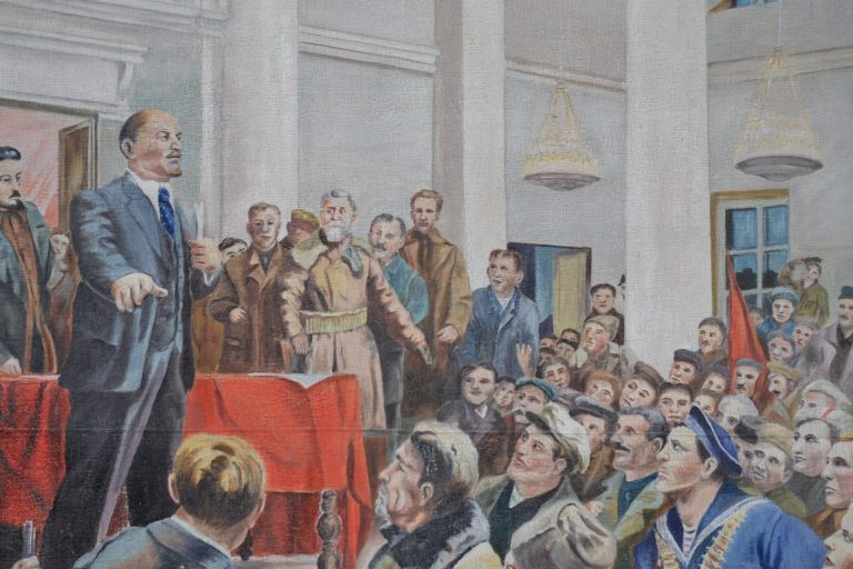 Obraz Lenin na druhém sjezdu sovětů