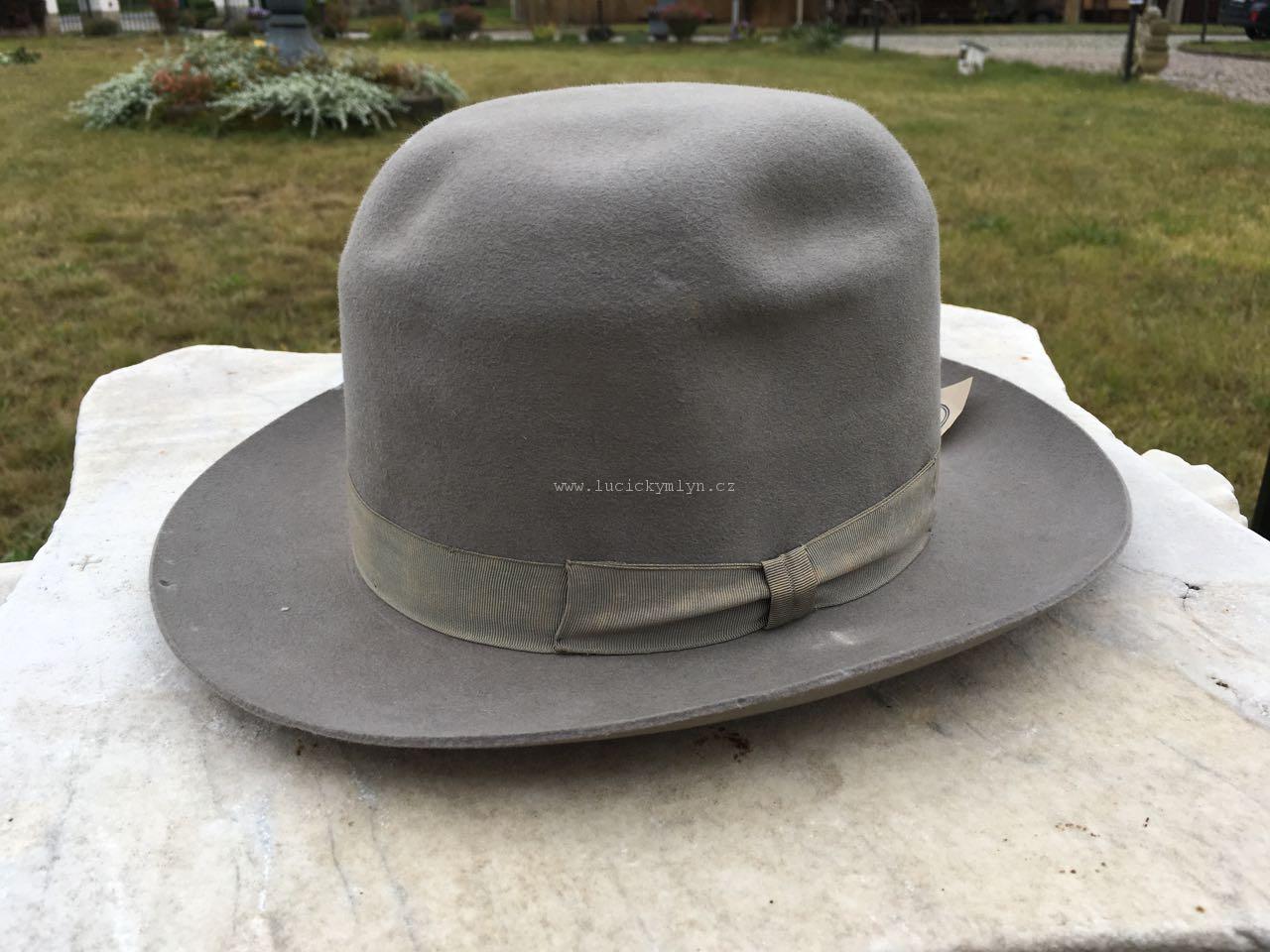Starožitný klobouk-šedý 55