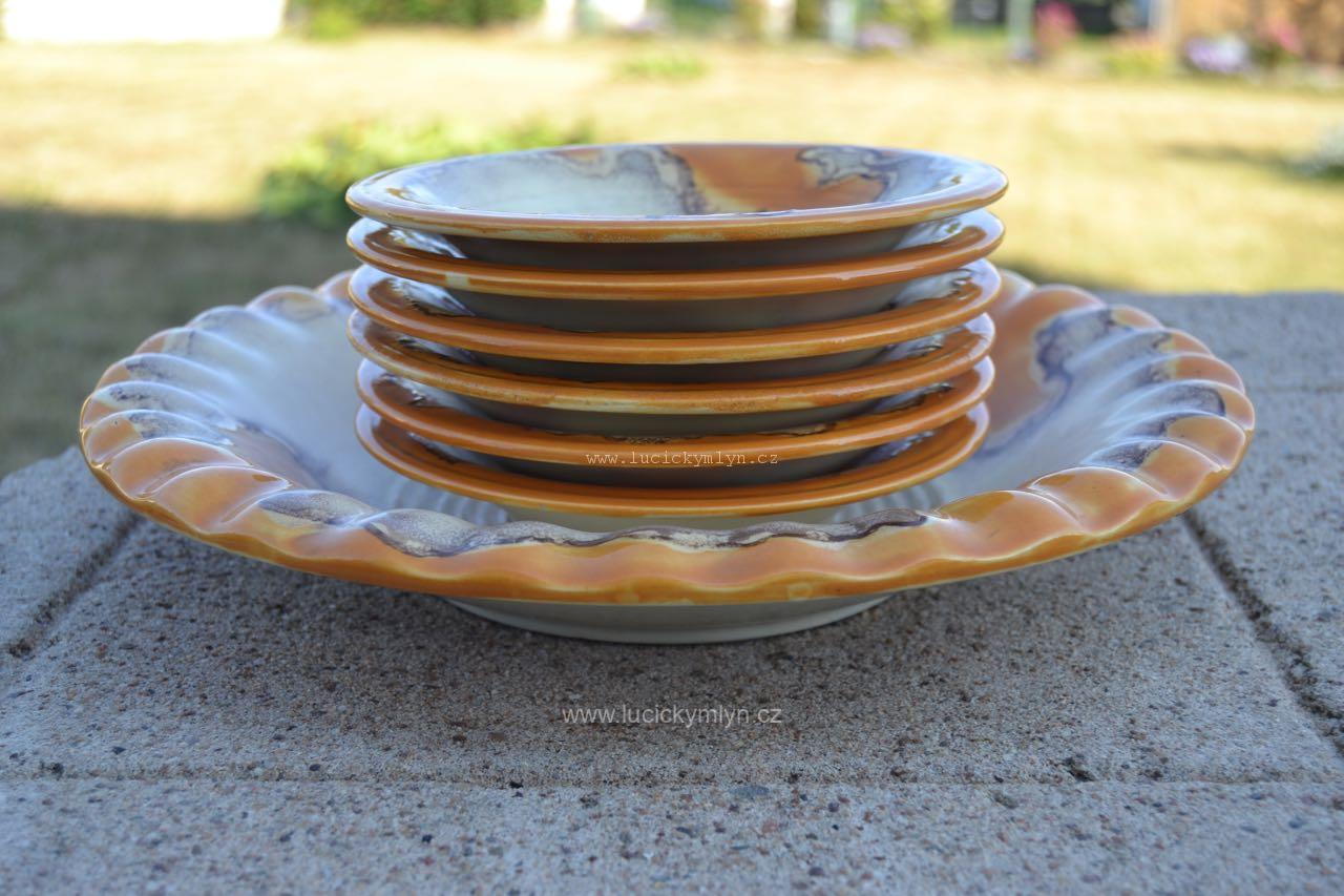 Ceramiczna miska z talerzykami 1+6 Ceramiczna miska z talerzykami 1+6