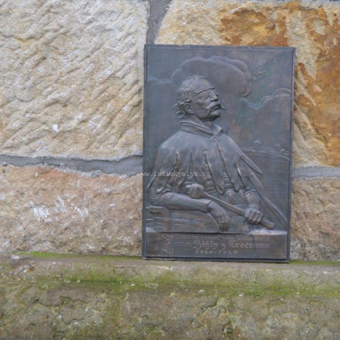 Bronzový reliéf s JANEM ŽIŽKOU z TROCNOVA