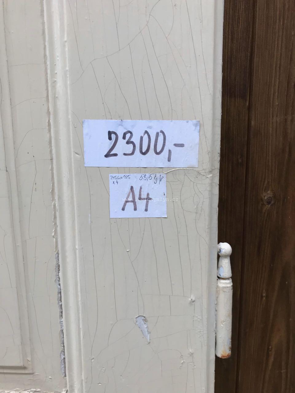 Dvoukřídlé dveře 245,6×125