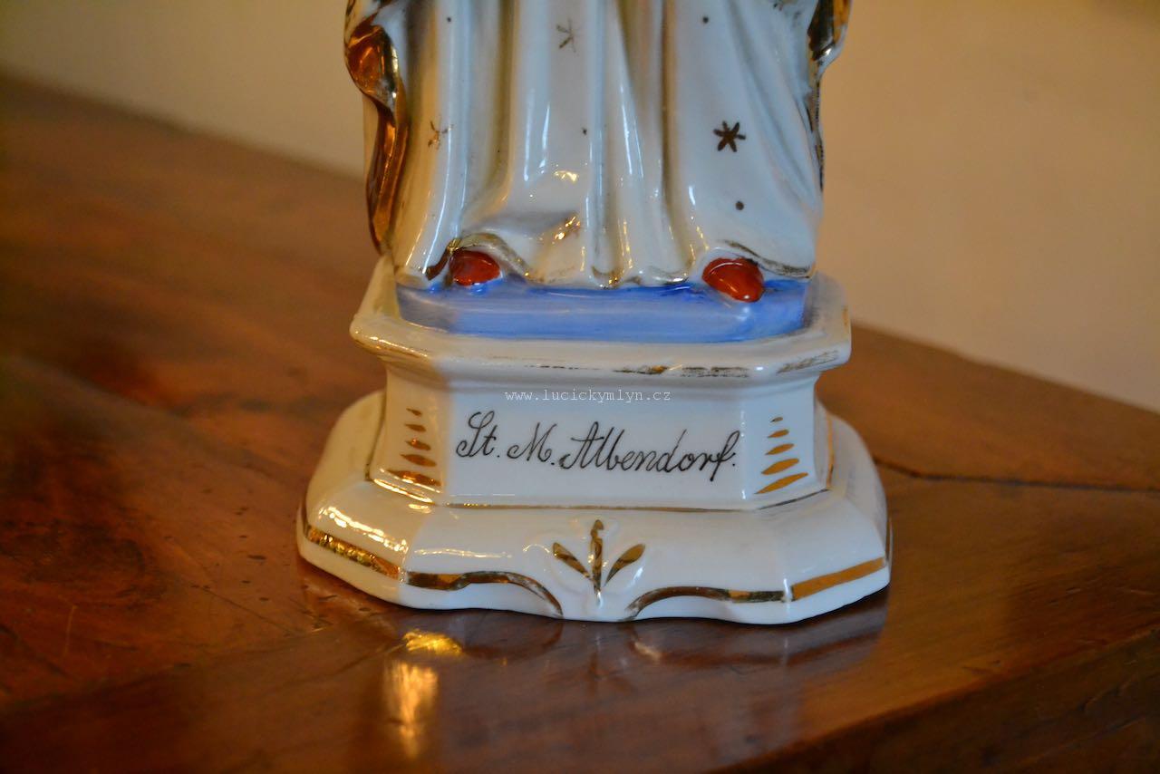 Madona s Ježíškem a holubicí - Albensdorf neboli Vambeřice, 33,5 cm