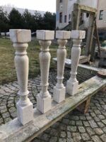 Romantické neobarokní sloupky-balustráda z 19. století, 12ks