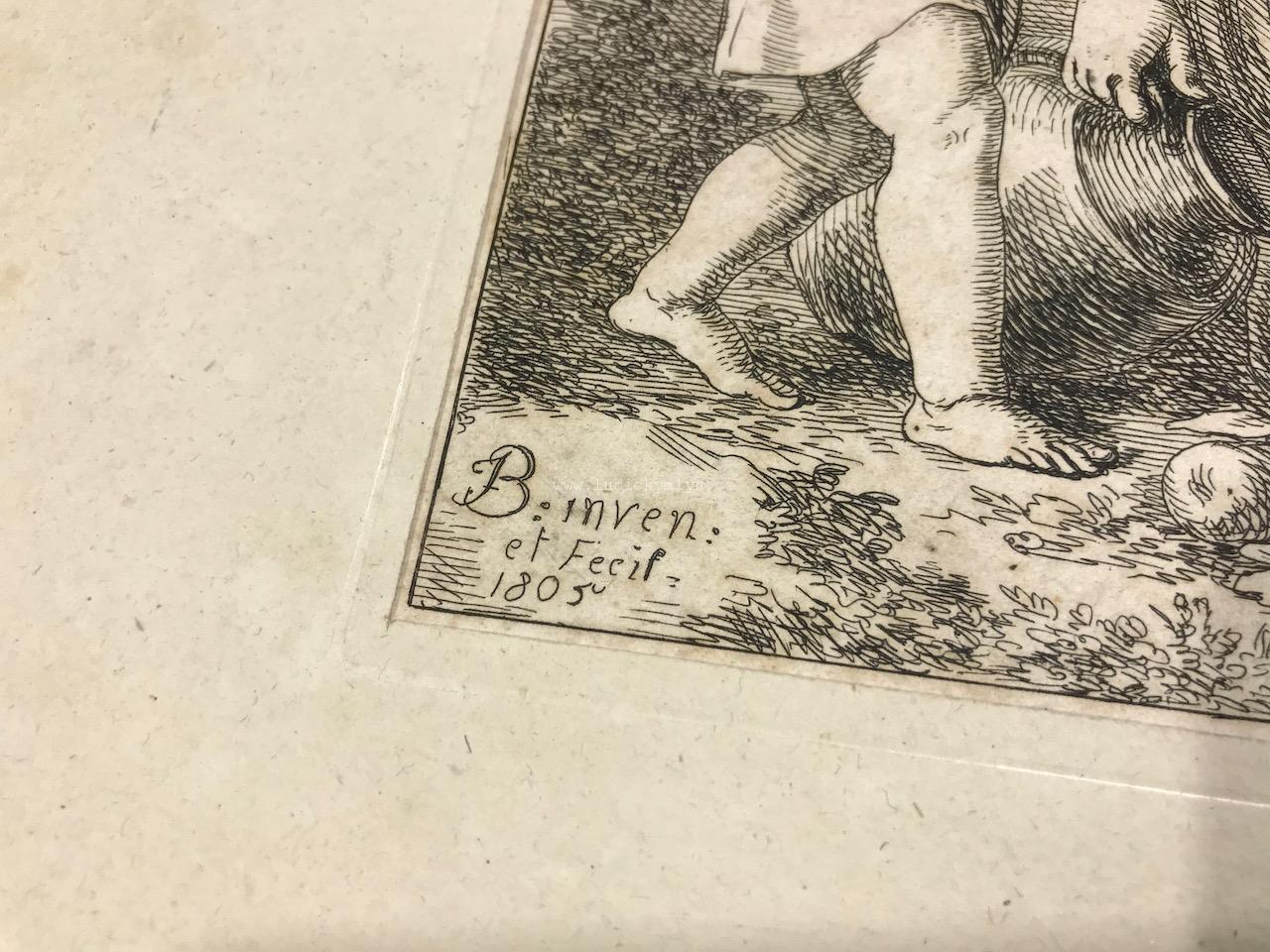Starý originální tisk - mědirytina z r. 1805