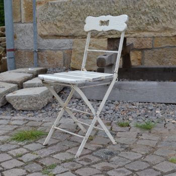 Dětská skládací židlička - krásný starožitný originál kavárenského typu