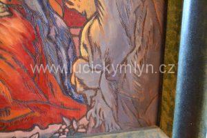 Obraz ,,zrození Ježíška" - ruční malba na překližce