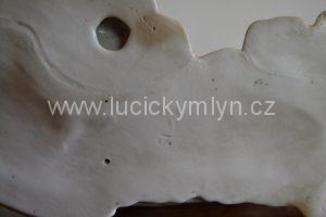 Starožitná porcelánová soška ruského chrta (d.26 cm)