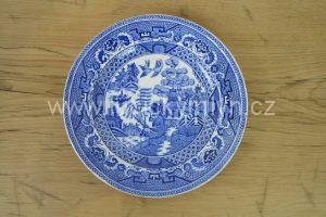 Starožitný modře tištěný závěsný talíř HARDTMUTH ČESKÉ BUDĚJOVICE