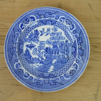 Starožitný modře tištěný závěsný talíř HARDTMUTH ČESKÉ BUDĚJOVICE
