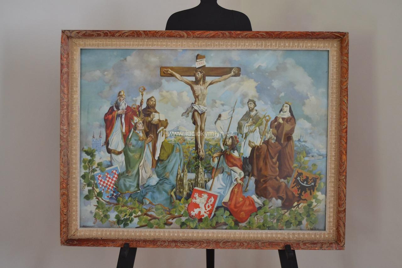 Větší národně laděný obraz - původní tisk z roku 1939 Větší národně laděný obraz - původní tisk z roku 1939