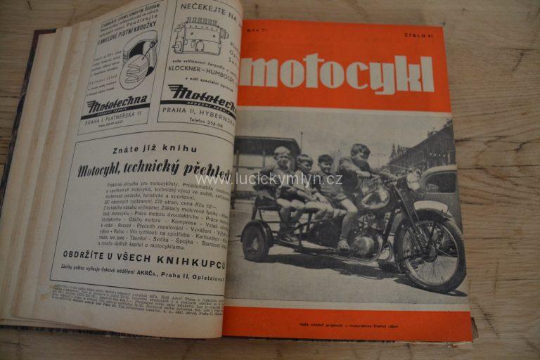 Svázaná čísla časopisu Motocykl, z let 50 až 51.