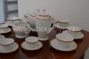 Prvorepublikový porcelánový servis na čaj a kávu zn. MZ