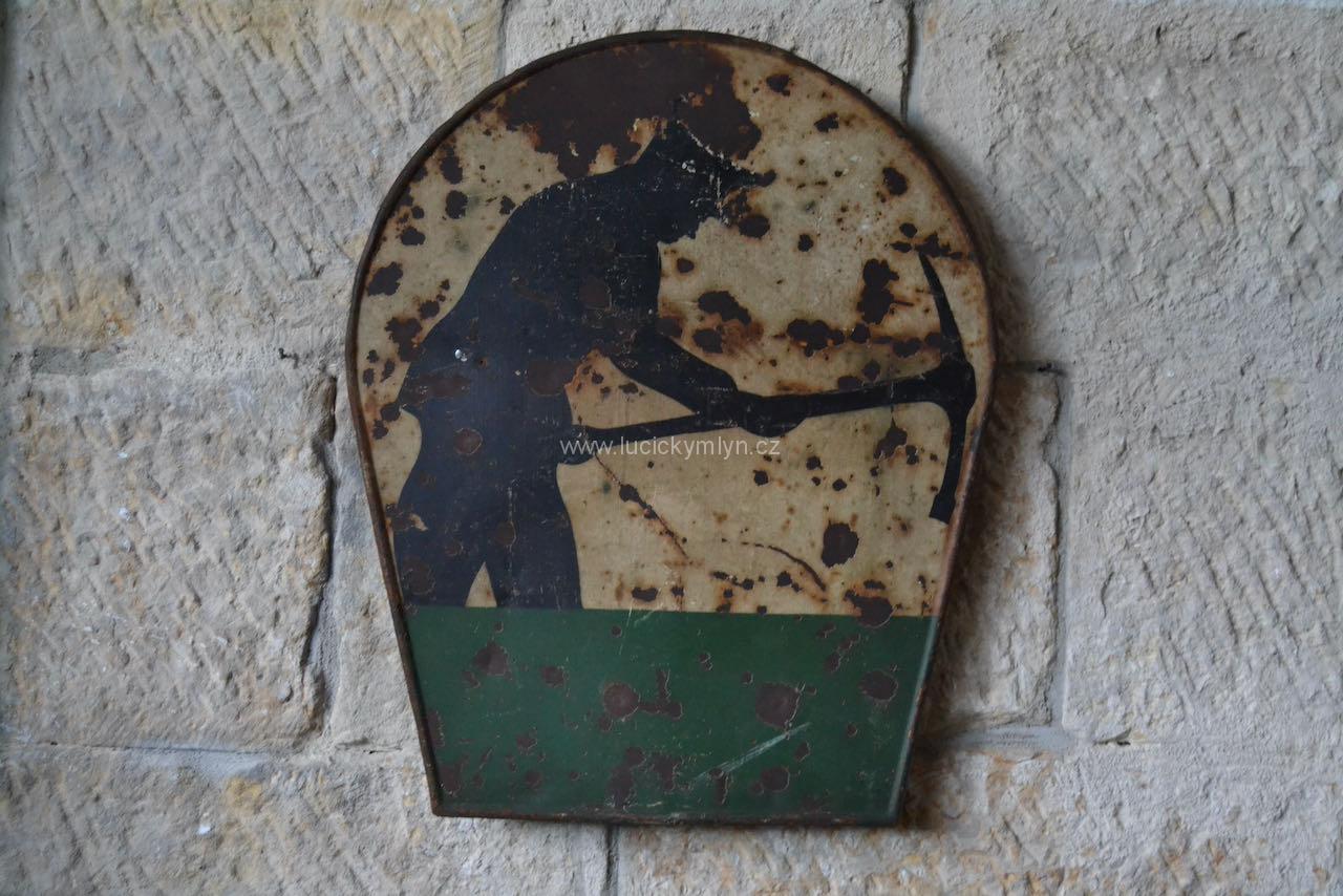 Starožitná železniční plechová cedule Starožitná železniční plechová cedule