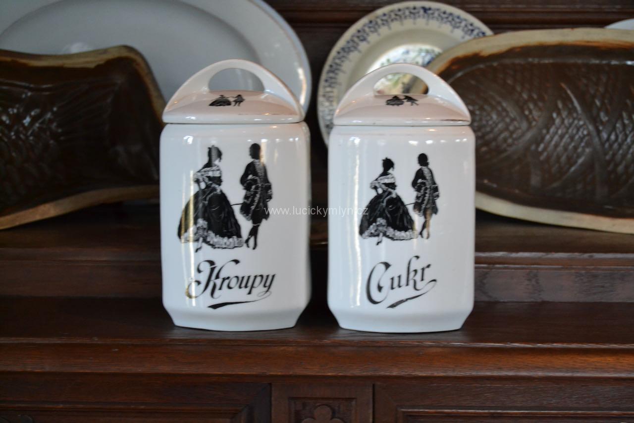 Porcelánové kuchyňské dózy Porcelánové kuchyňské dózy
