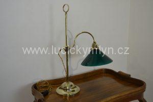 Vyšší starožitná stolní lampa z mosazi ve stylu ART-DECO