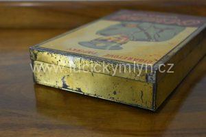 Originální prvorepubliková sběratelská plechovka - cigaretové papírky Olšany