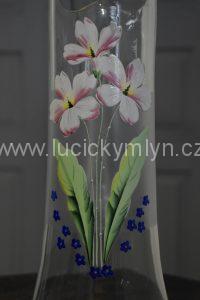 Secesní, krásně malovaný džbán s vkusnou květinovou výzdobou