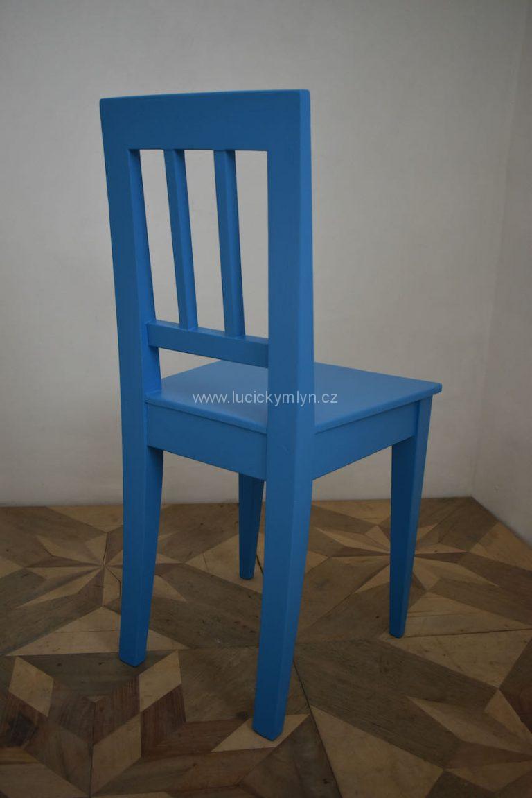 Pevná kuchyňská židle modrý nátěr