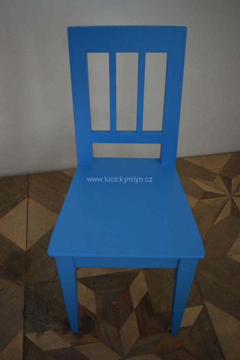 Pevná kuchyňská židle modrý nátěr