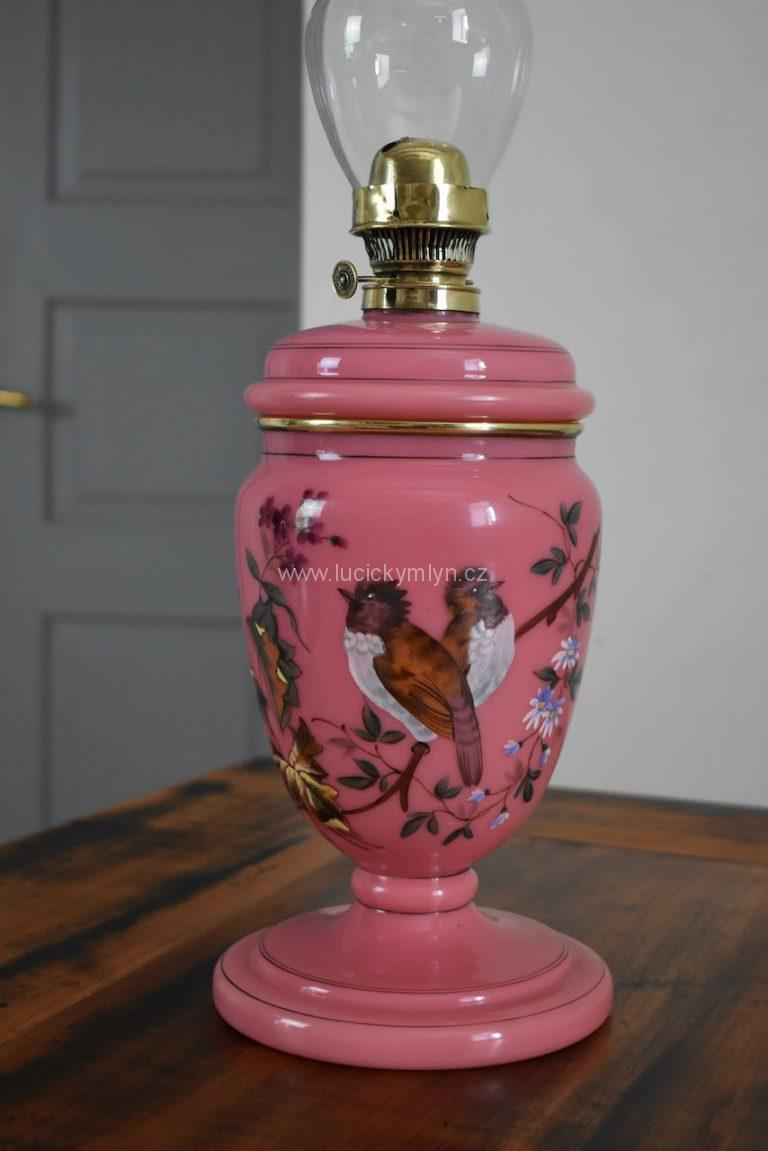 Ručně malovaná starožitná lampa