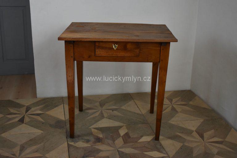 Menší starožitný jilmový stůl z období biedermeieru 1820-50