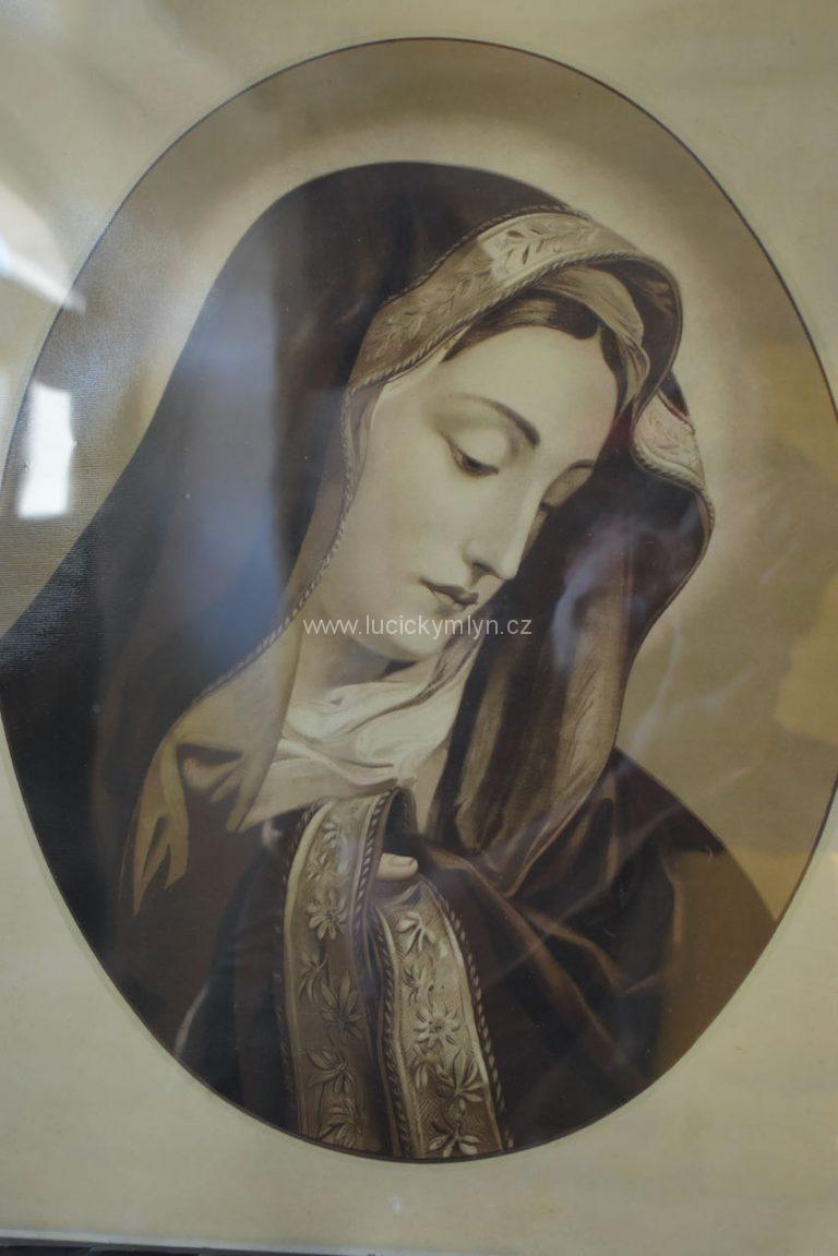Panna Maria - starožitný originální tisk