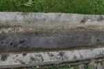Starožitné velmi dlouhé robustní koryto z pískovcového masivu, dlouhé 347 cm