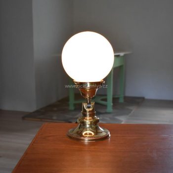 Mosazná stolní i nástěnná lampička
