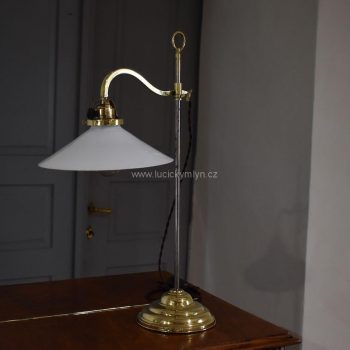 Vyšší starožitná stolní lampa