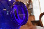 Starožitná mycí sada z kobaltově modrého skla