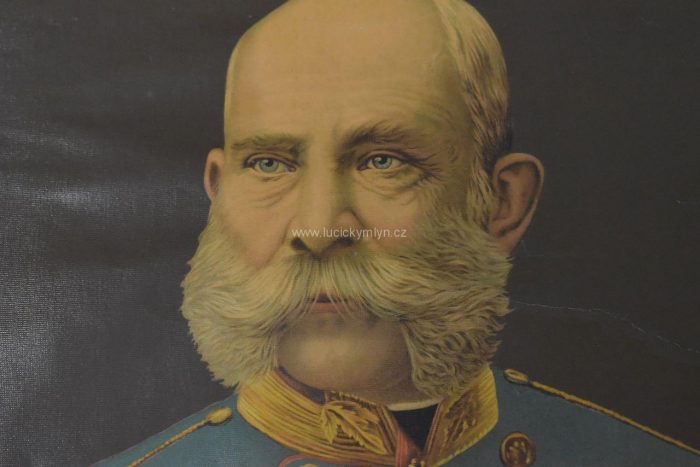 Tisk s oficiálním portrétem Františka Josefa