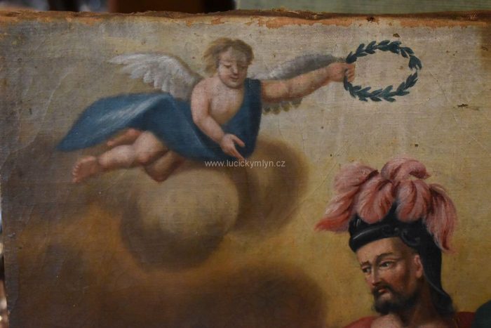 Svatý Florián – poměrně vzácný starožitný obraz