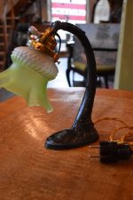 Starožitná secesní lampička z cínové slitiny