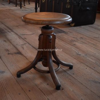 Otáčecí pianová stolička z ohýbaného bukového dřeva