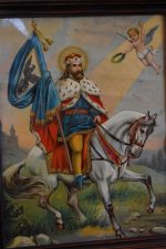 Svatý Václav – starožitný ručně kolorovaný tisk