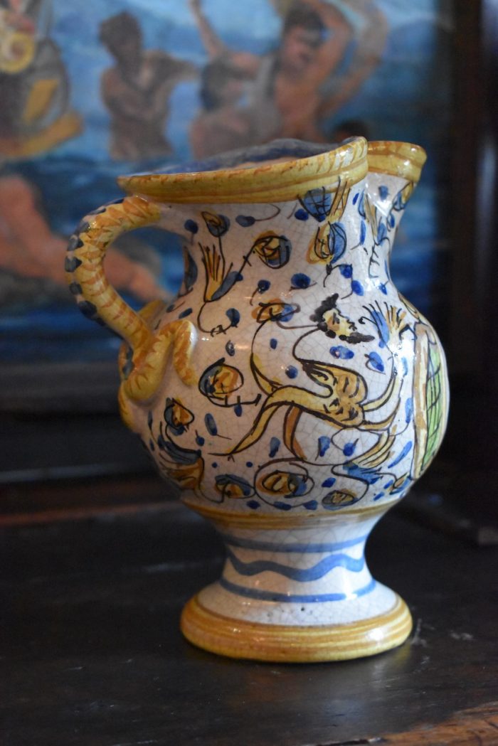 Vzácný starožitný džbánek - HABÁNSKÁ keramika