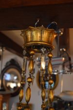 Starožitný svíčkový lustr