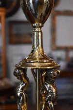 Starožitná lampička ART-DECO ze zlatě leštěné mosazi