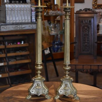 Originální pár starožitných svícnů