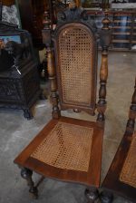 Starožitné ořechové židle - pár v neorenesančním zámeckém stylu