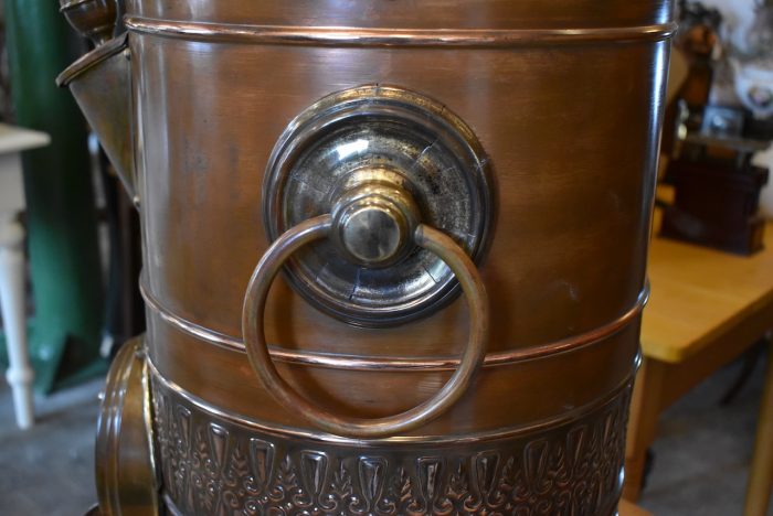Starožitný secesní zásobník na zrnkovou kávu - značený výrobcem Karel Jeřábek