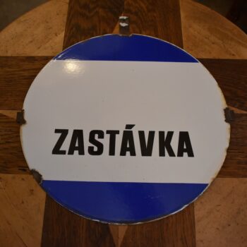 Smaltovaná cedule ZASTÁVKA
