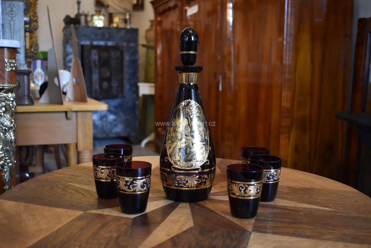 Starožitná likérová sada Starožitná likérová sada