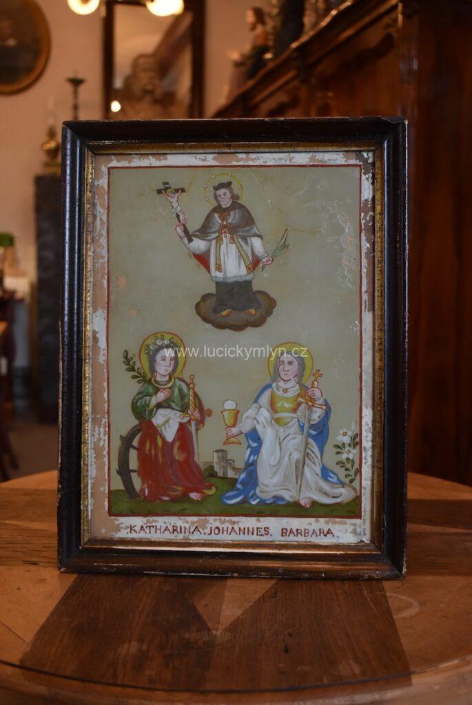 Starožitný ochranitelský obrázek - podmalba