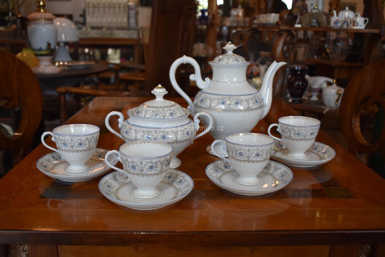 Starožitný porcelánový servis na čaj či kávu Starožitný porcelánový servis na čaj či kávu