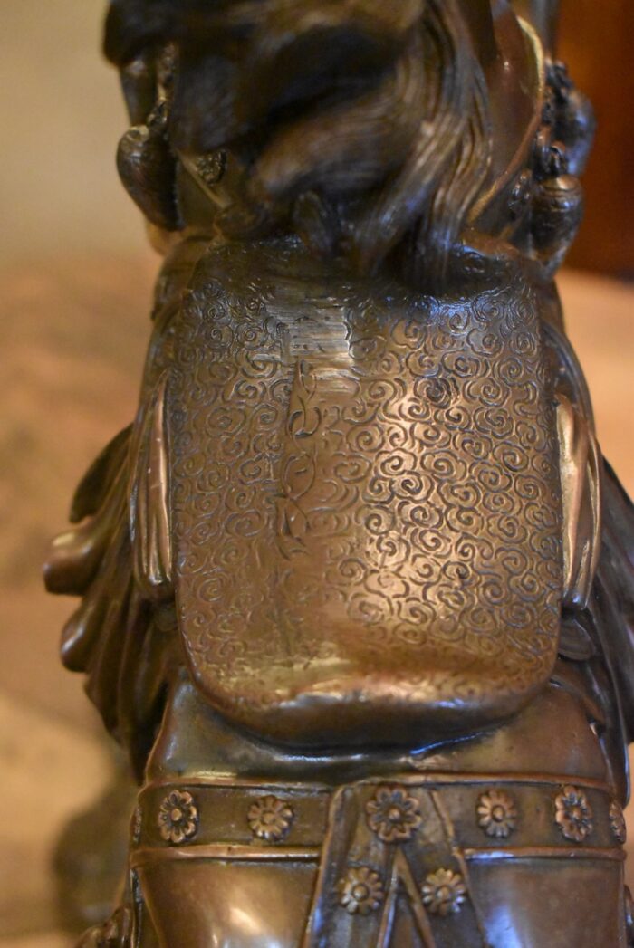 Starožitná soška vzpínajícího se koně z bronzu