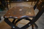Starožitná orientální skládací židle