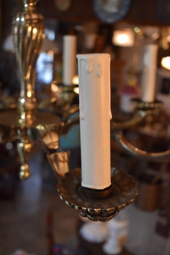 Starožitný svíčkový lustr na elektriku