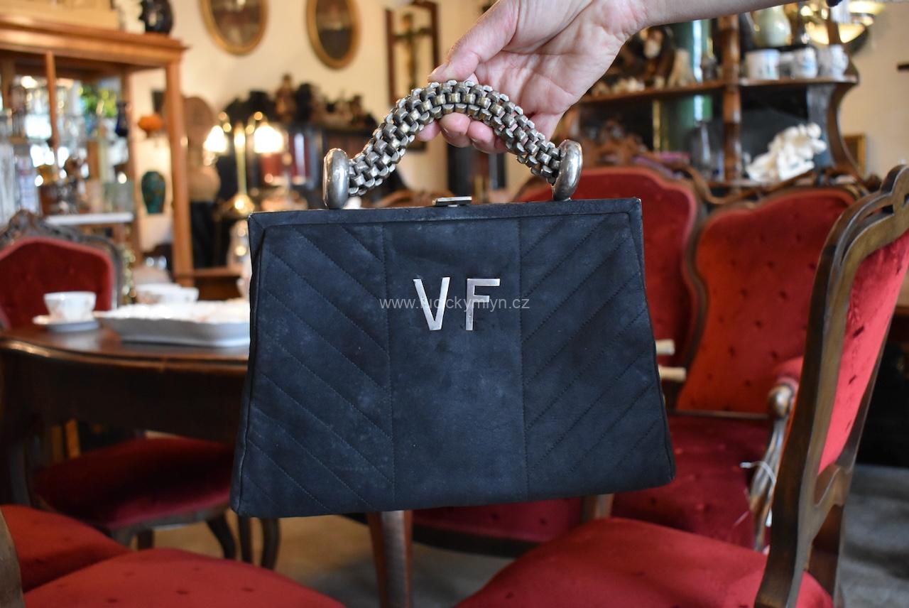 Prvorepubliková kabelka z černé kůže Prvorepubliková kabelka z černé kůže