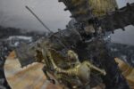 Originální starožitná dílo z litého bronzu - rytíř Don Quijote de la Mancha